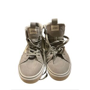 Vans Womens Gray White Filmore Vansguard High Top Suede Sneakers Shoes Size 9